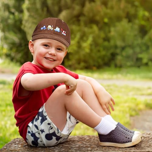 Excavator Car Embroidered Baseball Cap for Kids