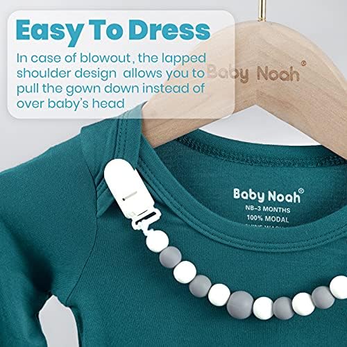 Baby Noah Newborn Knotted Gown with Hat Set 1