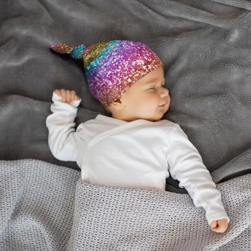 Adjustable Glitter Rainbow Baby Hats