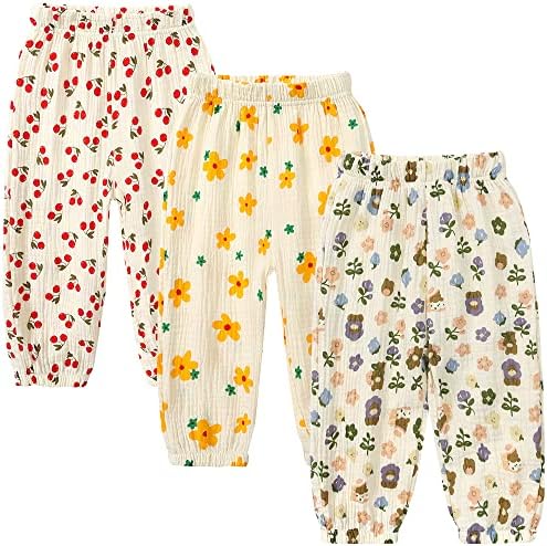 GFQLONG Toddler Girls 3-Piece Harem Pants