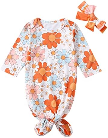 FIOMVA Unisex Baby Sleepy Gown with Hat
