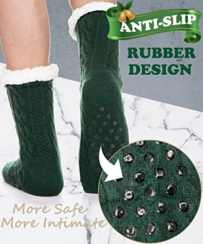 EBMORE Mens Cozy Fuzzy Slipper Socks