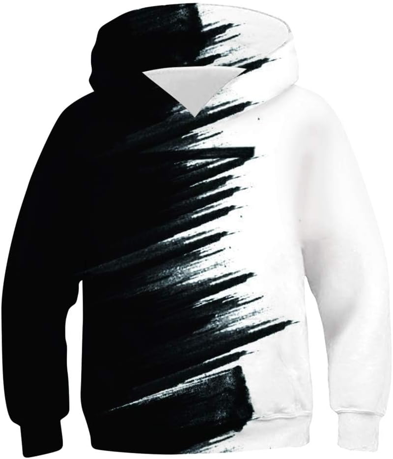Fun 3D Printed Boys Pullover Hoodie for 6-16-Year-Olds
