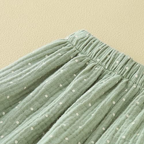 Long-Fitting polka-dot Cotton Pants