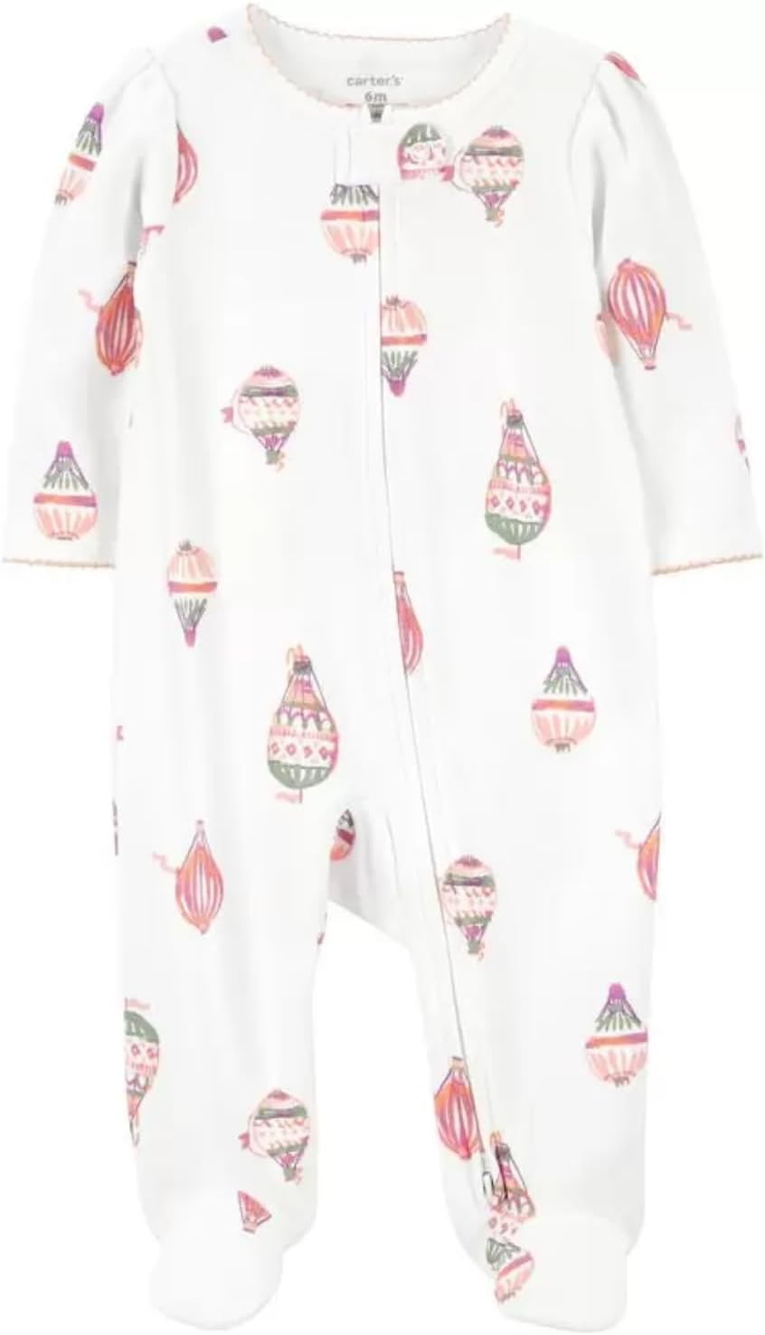 Carters Girls 1-Piece Snug Fit Footie Sleeper PJs