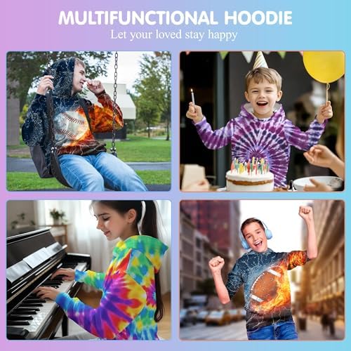 ACOWENO Boys and Girls 3D Print Hoody