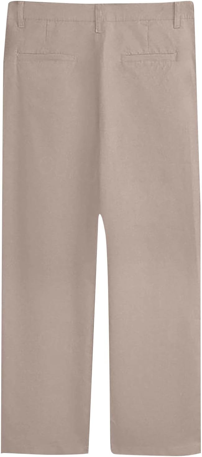 Premium Cotton Linen Pants for Men - Casual Lightweight Business Pants