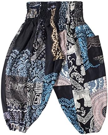 LOFBAZ Patchwork Cute Harem Pants for Boys Girls