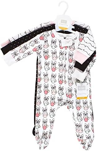 Hudson Baby Baby Girls Cotton Sleep and Play Set 1