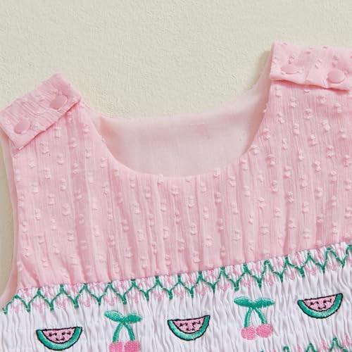 Fun Ruffle Sleeveless Romper Dress for Baby Girls