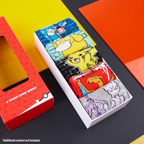 Pokemon Boys Calf Socks Discovers - Premium Soft Breathable Socks for Boys