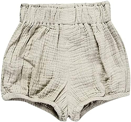 3PC Soft Cotton Linens Mix Harem Shorts for Babies