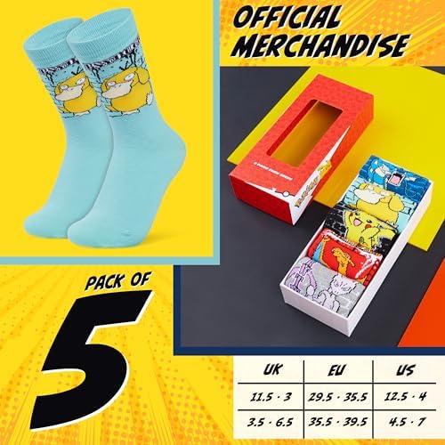 Pokemon Boys Calf Socks Discovers - Premium Soft Breathable Socks for Boys