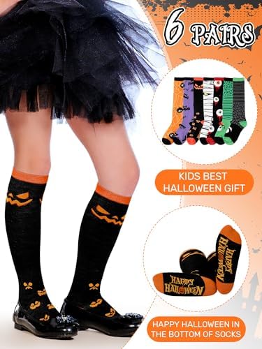 6 Pairs Halloween Socks for Kids Spooky Fun Corner