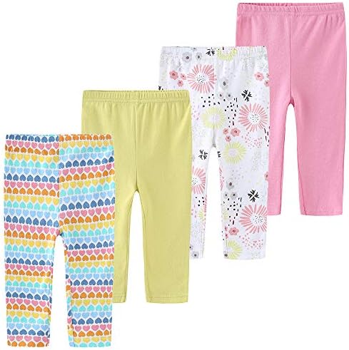 Kiddiezoom Adorable Solid Cotton Pants for Baby Girls