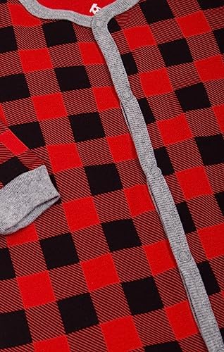 Snugabye buffalo plaid sleeper pull-on baby girls essential sleepwear machine washable