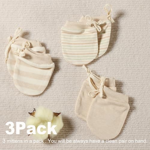 Perfect Newborn mittens organic cotton no slip 0-12 months