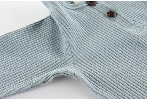 JELLOVE Unisex Long Sleeve 4-Piece Baby Romper Set 0-24 Months