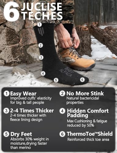 Alpaca Wool Thermal Socks for Hunting