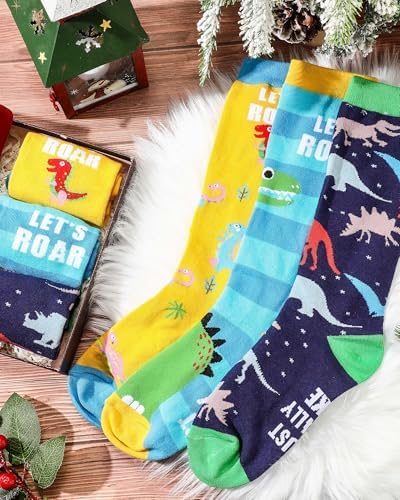3 Pairs Fuzzy Novelty Reindeer Knee High Socks