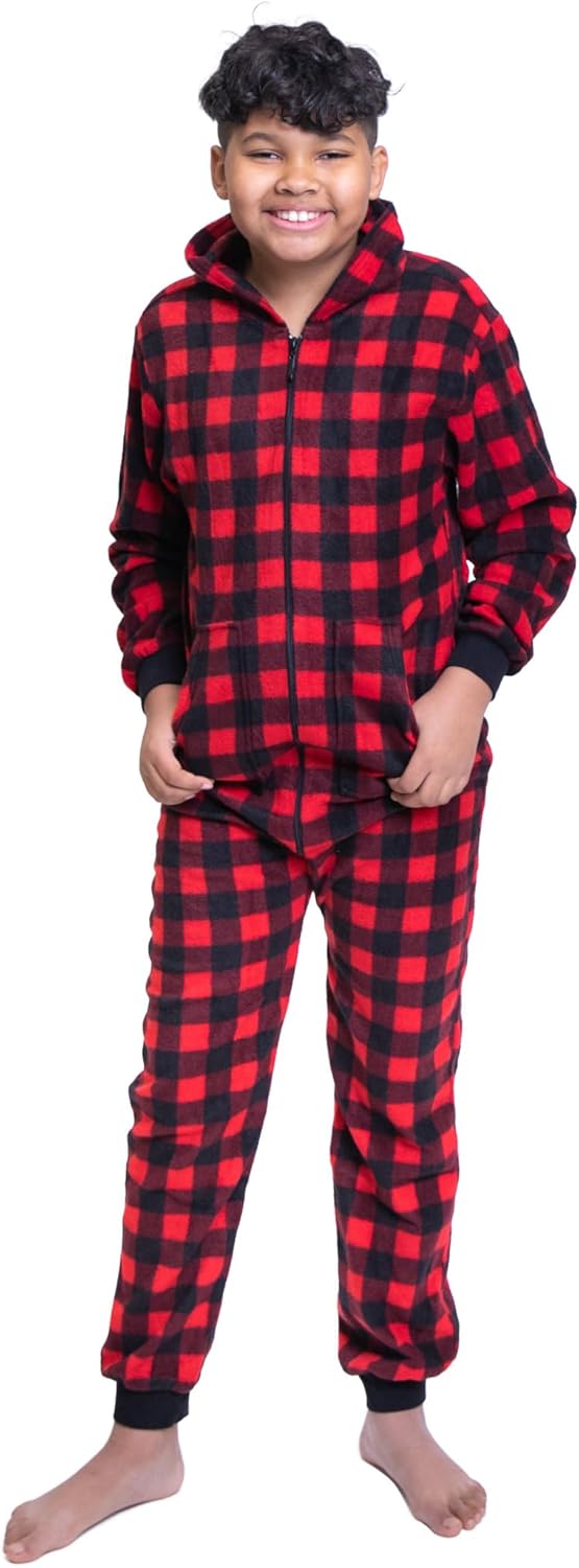 Stylish Boys Micro Polar Fleece One-Piece Pajama Set