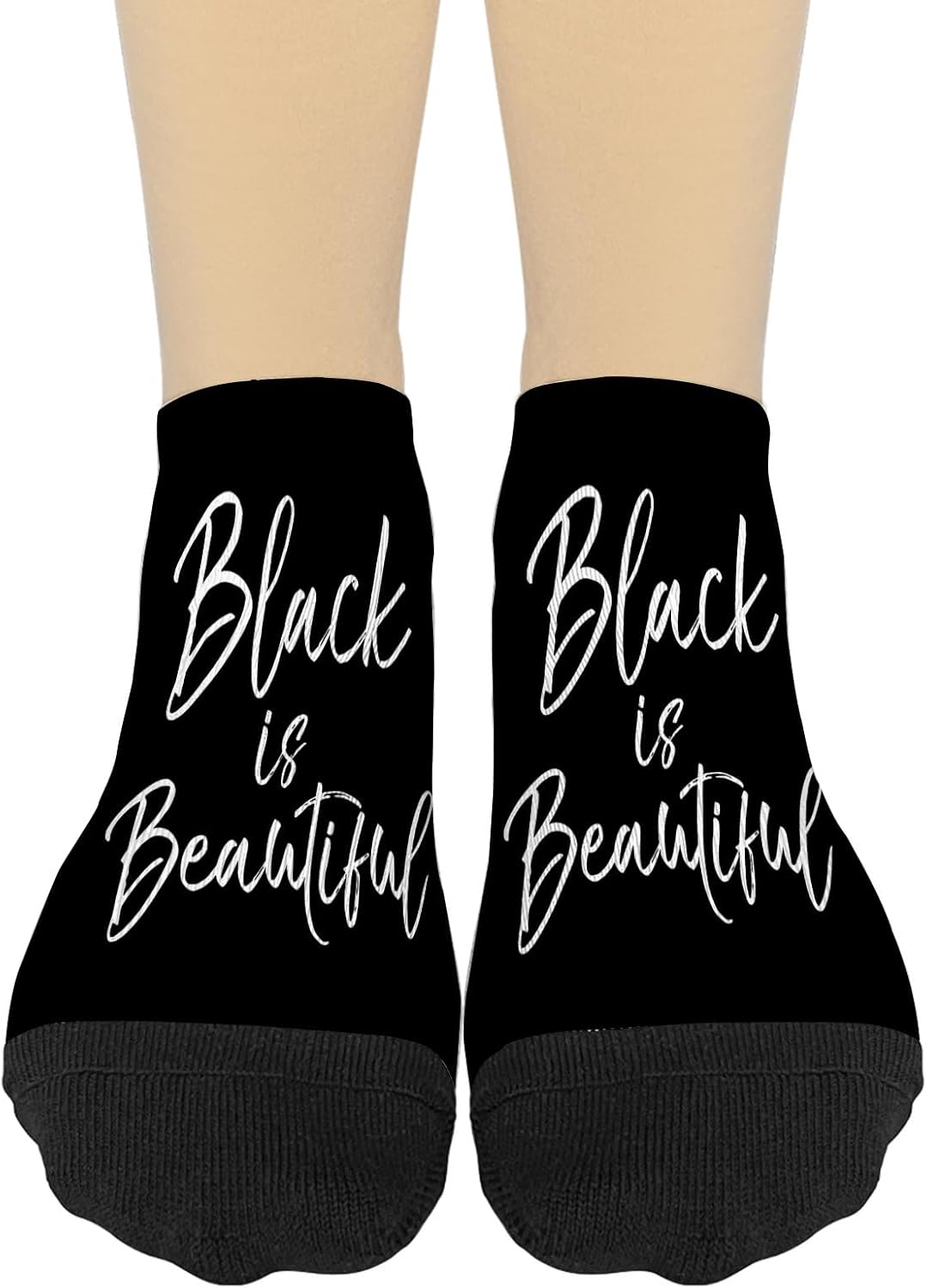 Brilliant Black Ankle Socks for Kids Etched in History