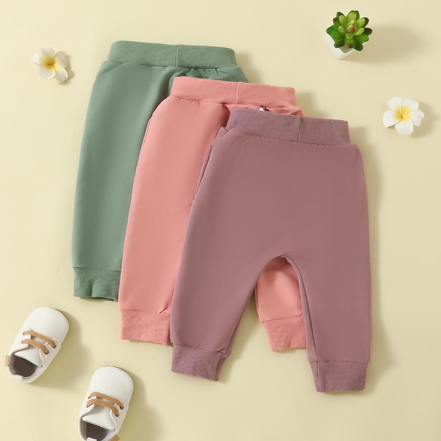 SHUING 3-Piece Casual Joggers for Toddlers