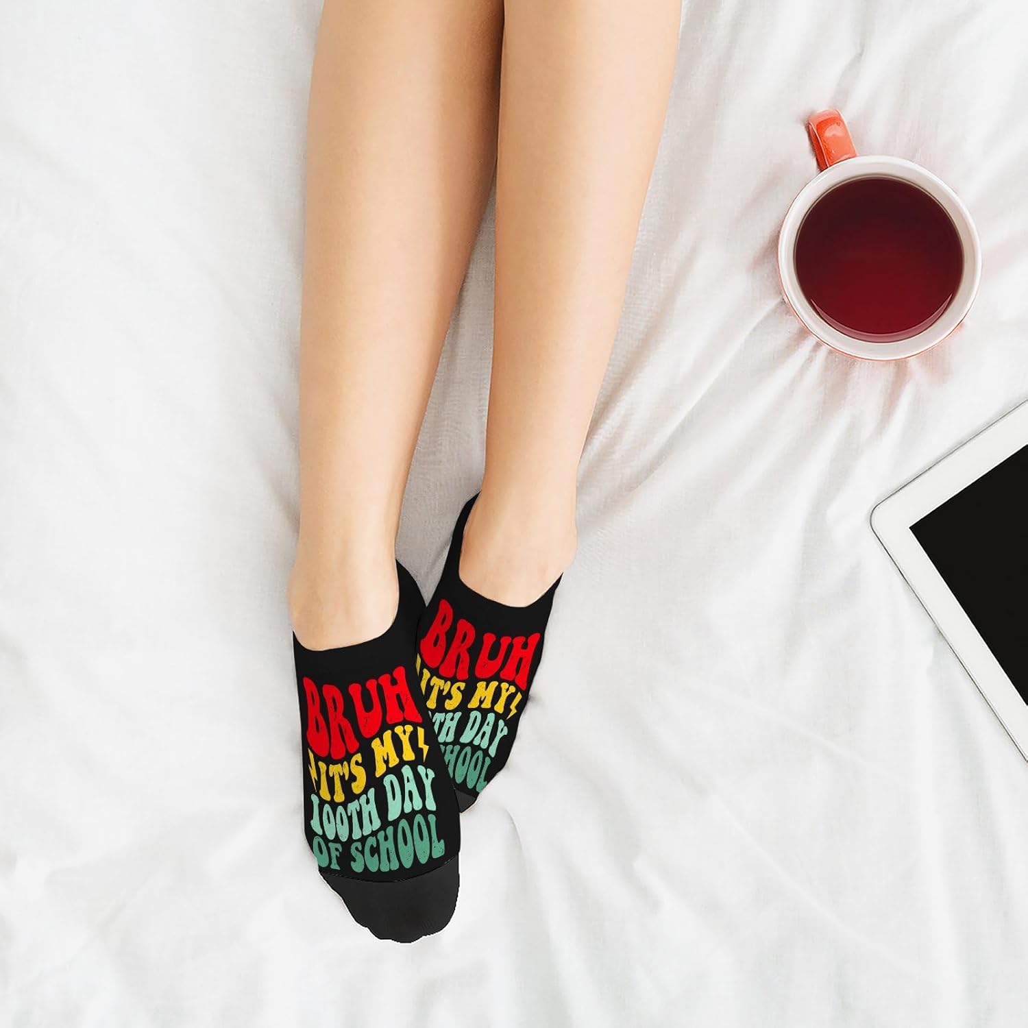 100 Days Of School Bruhs Socks