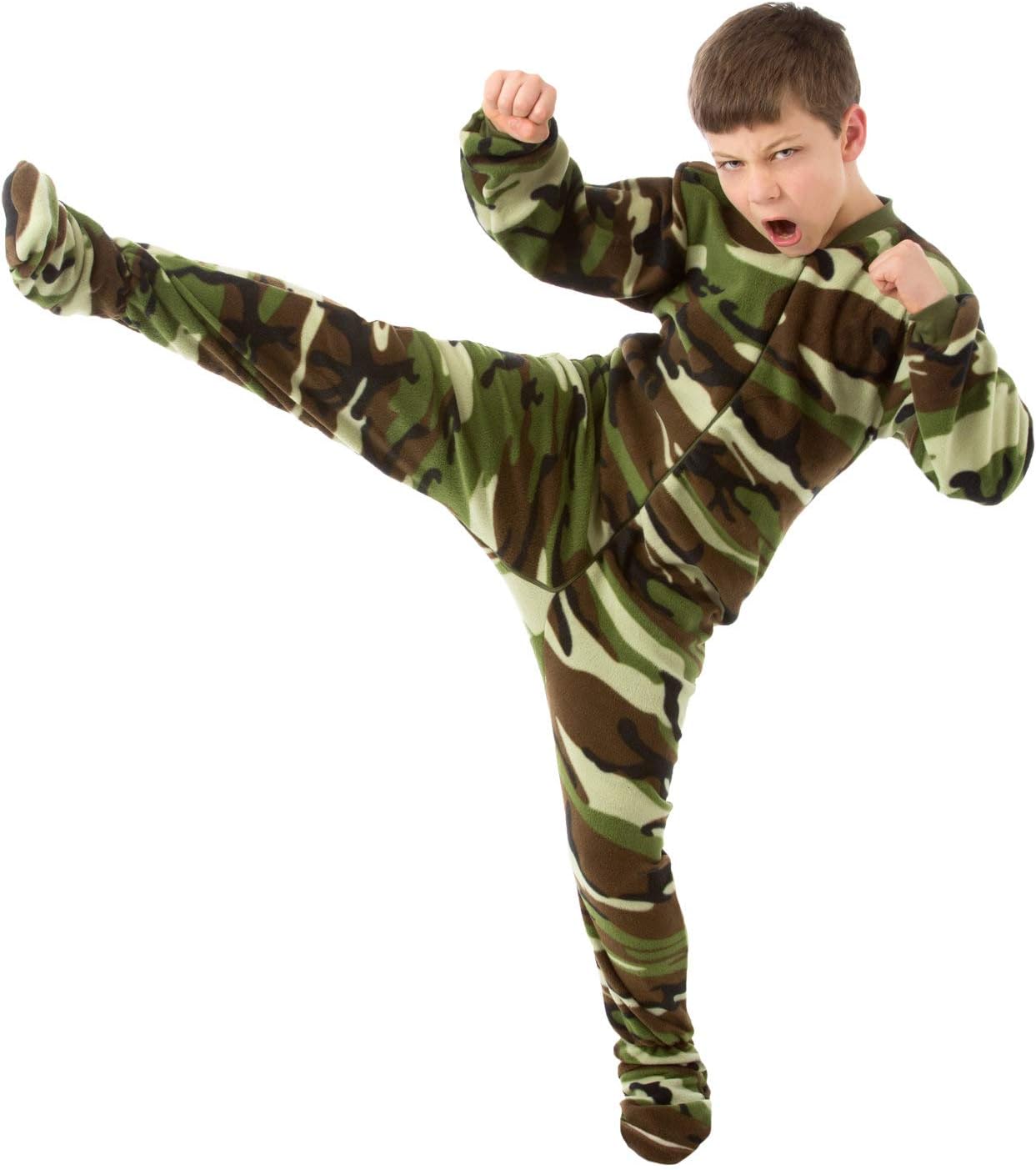 Big Boys Camo Fleece Pajamas by BIG FEET PAJAMA CO