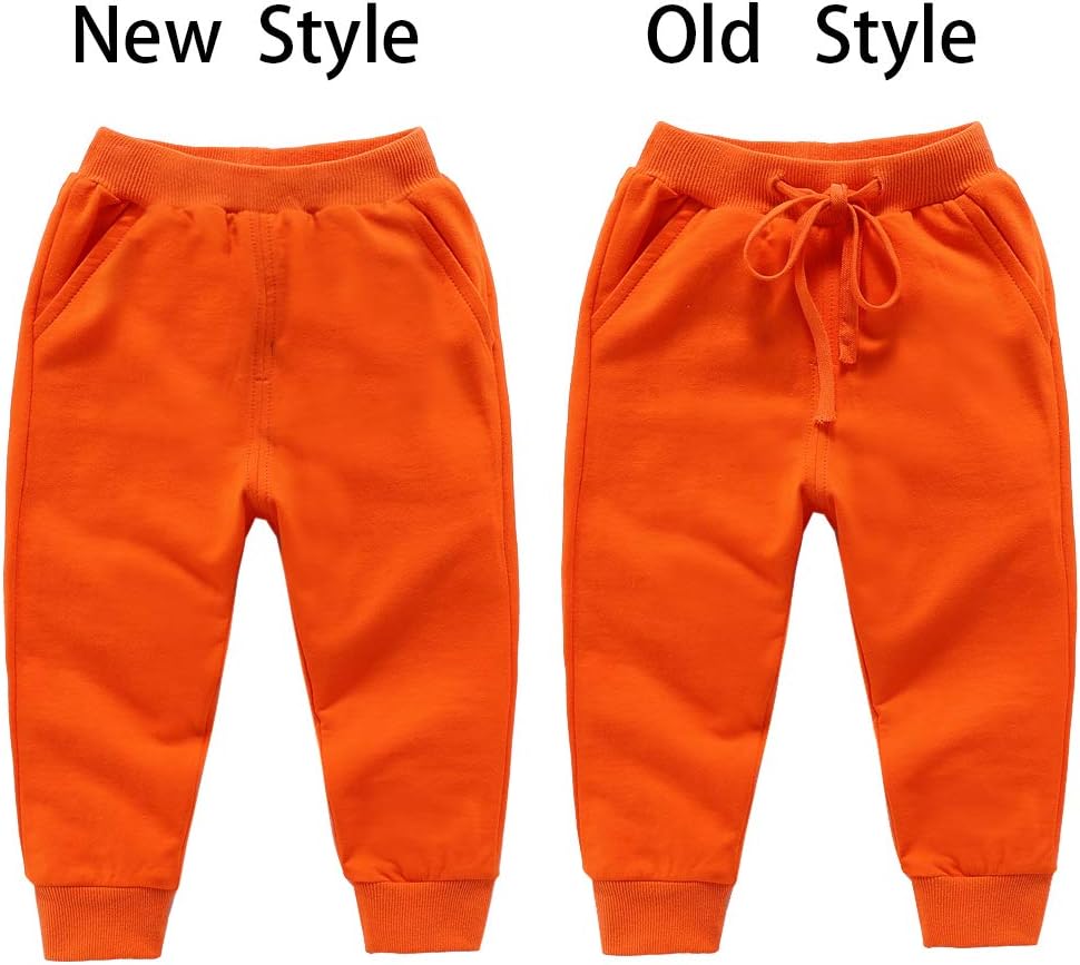 HAXICO Unisex Kids Solid Cotton Elastic Waist Winter Pants Toddler Comfortable Durable