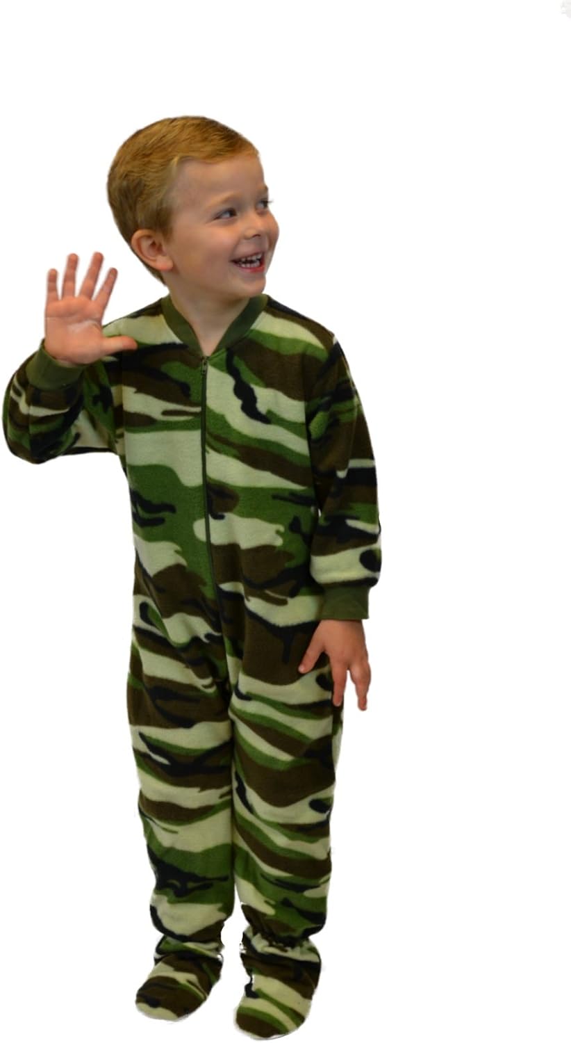 Big Boys Camo Fleece Pajamas by BIG FEET PAJAMA CO