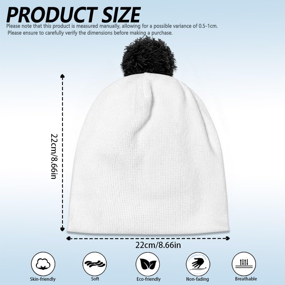 Beanie Knit Hats for Boys and Girls - Cute Winter Beanies with Print