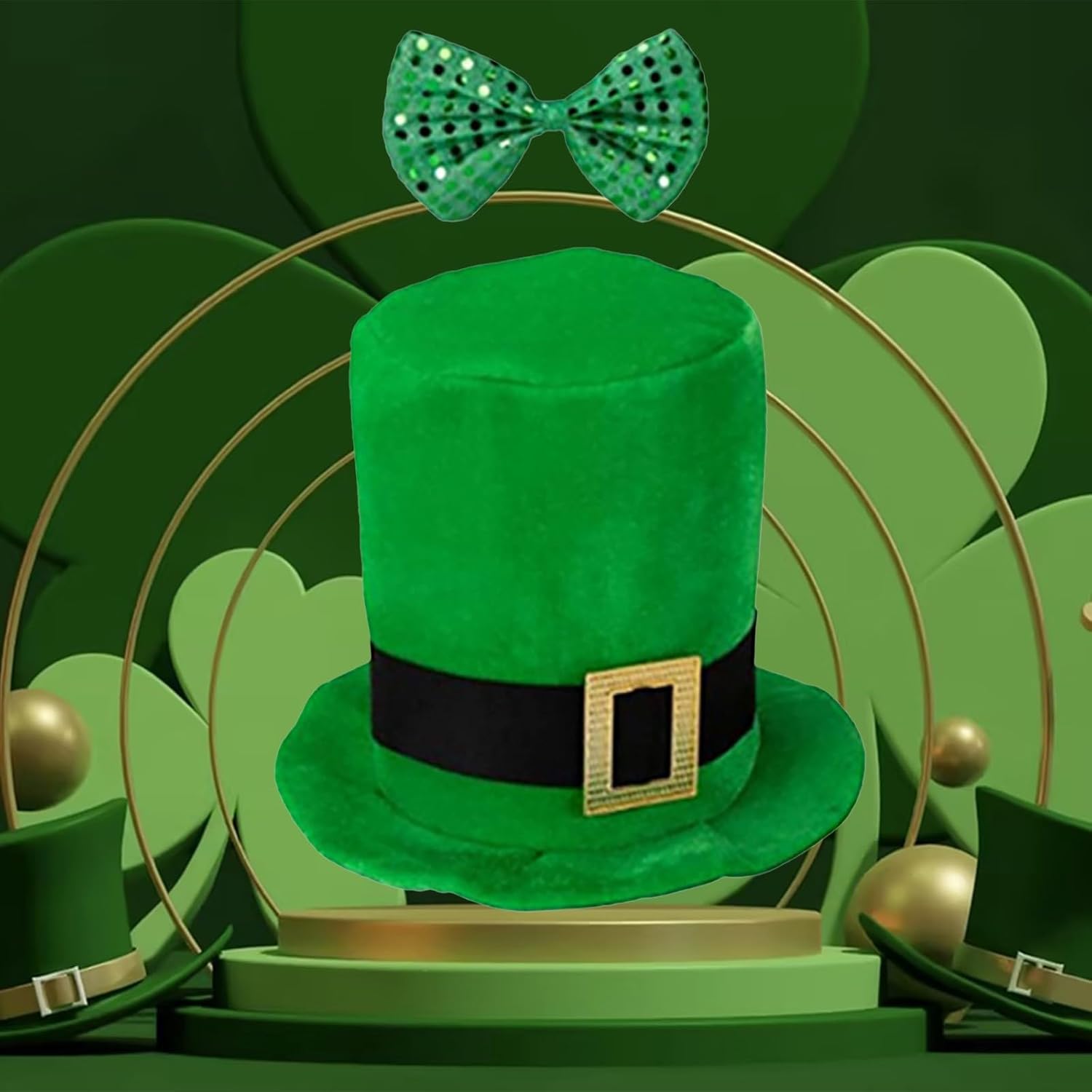 St Patricks Day Hat with Tie Knot