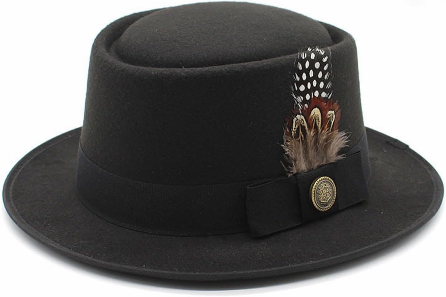 Classic Fedora Hats for Men Women - Faux Feathers and Cowgirl Style