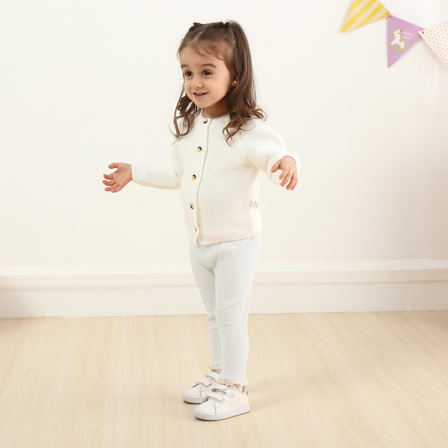 DREAM BUS 5 Pack Toddler Girl Thick Bottoms with Lace Trim