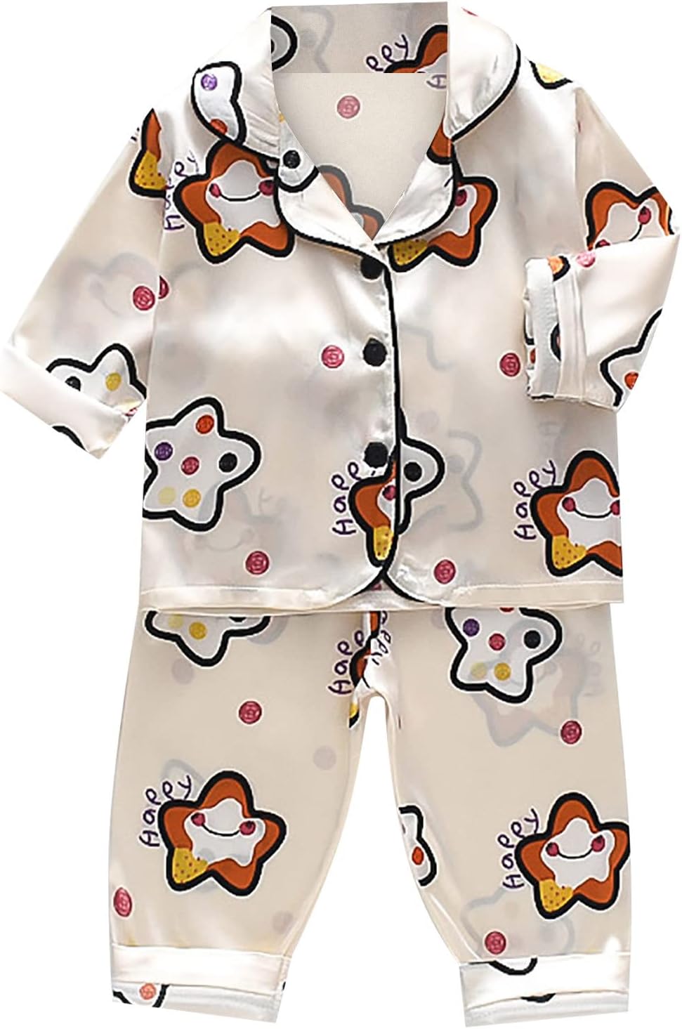 FAFAN 4 Piece Cartoon Nightgown Set for Baby Girls 12 Months