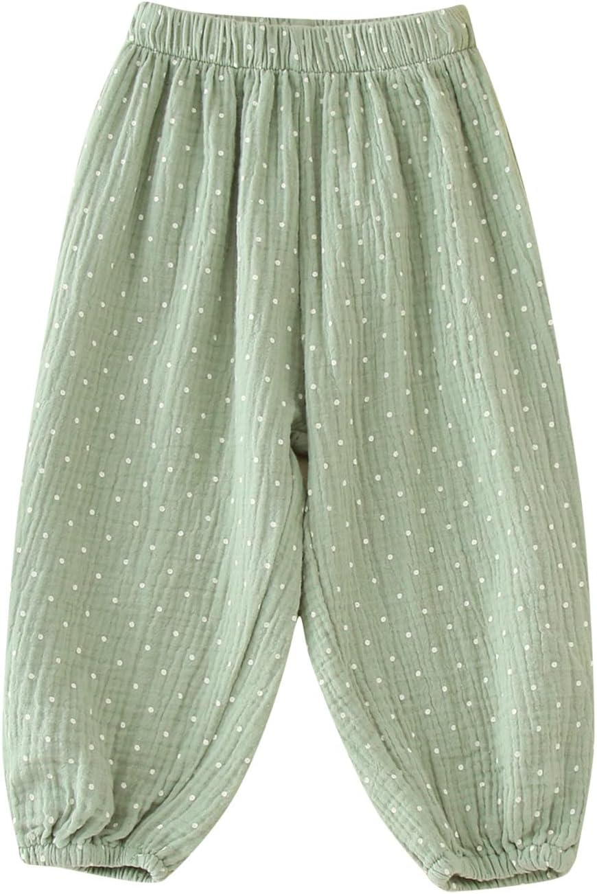 Long-Fitting polka-dot Cotton Pants