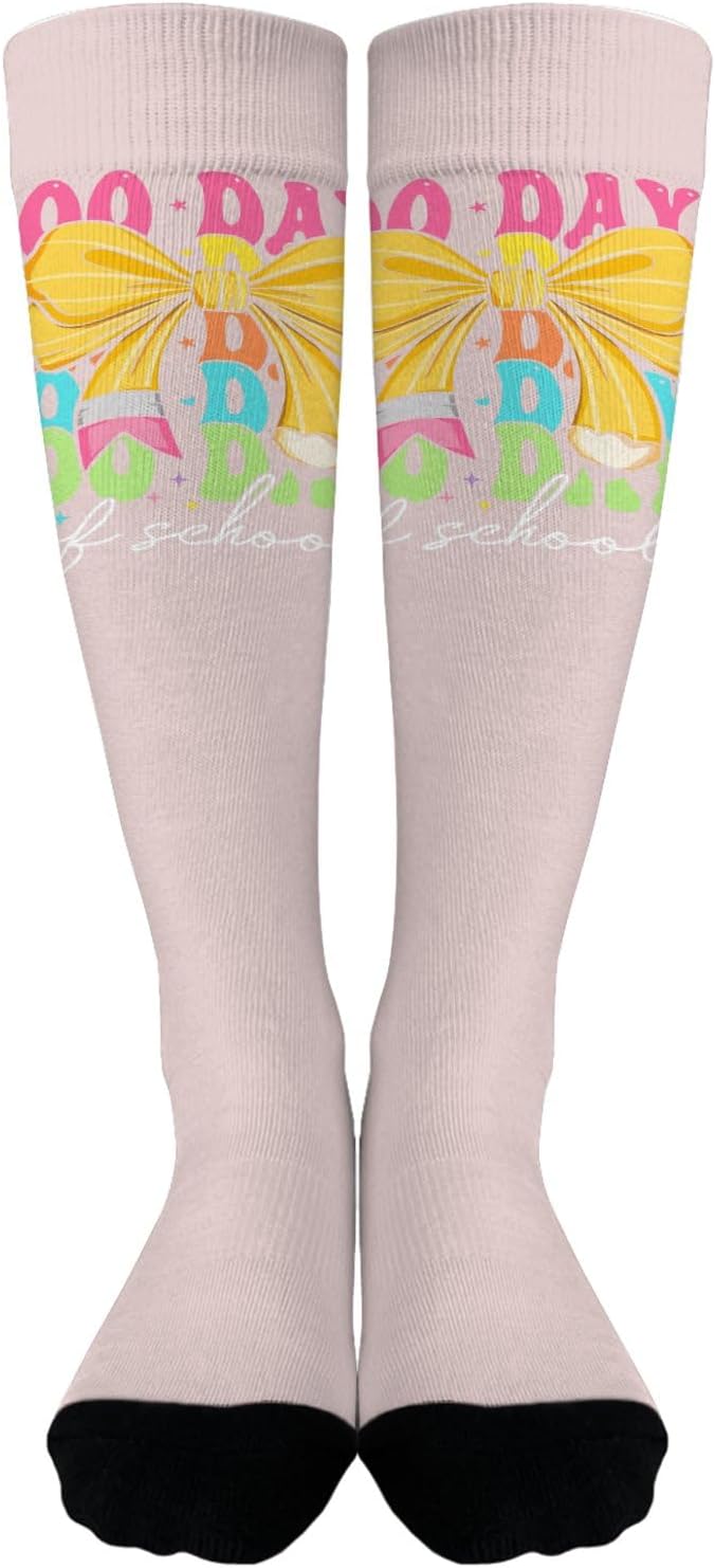100 Days of School Girls Coquettes Bow Socks