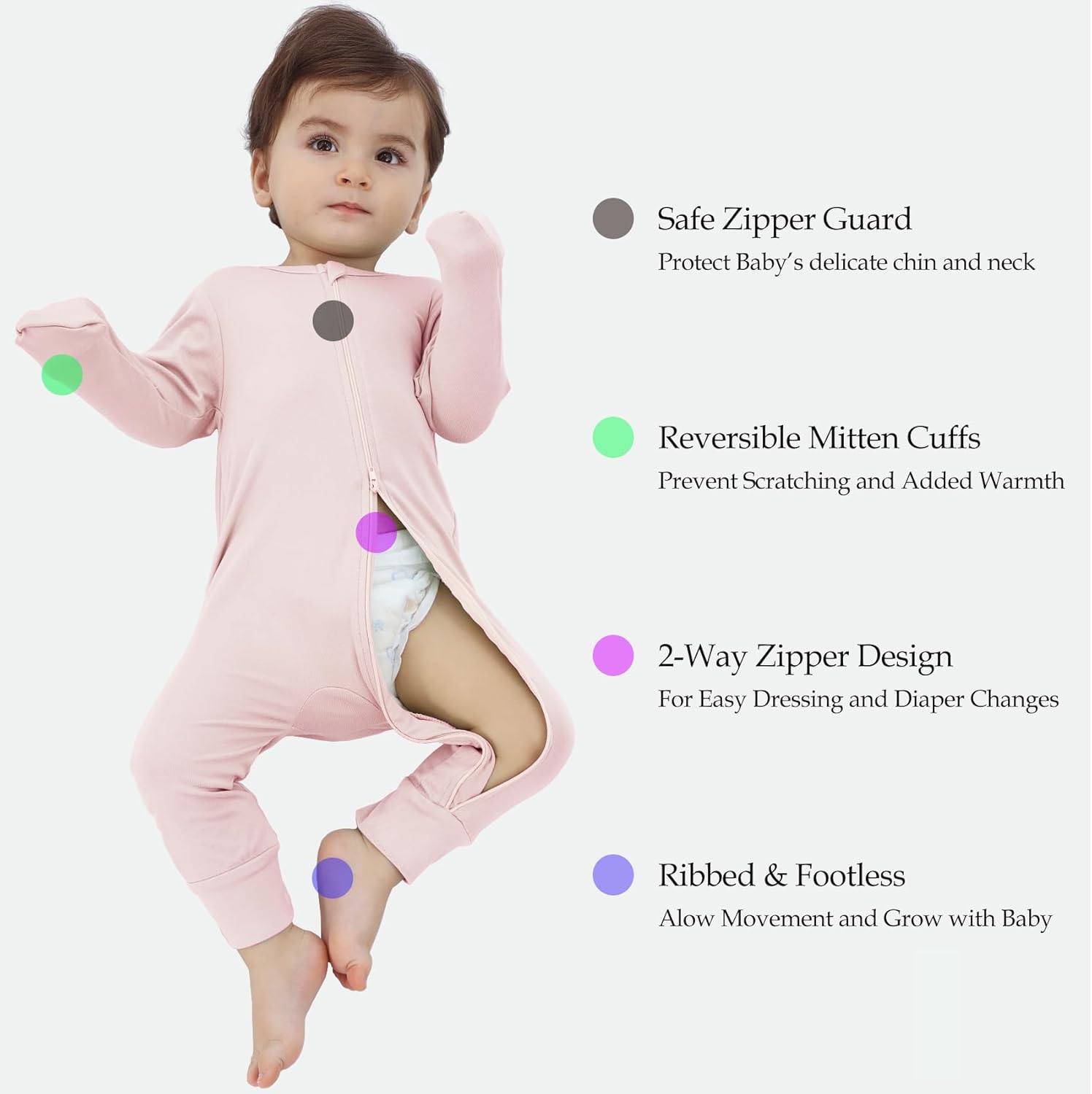 Sturdy Pajamas for Baby Boys Girls 0-24 Months