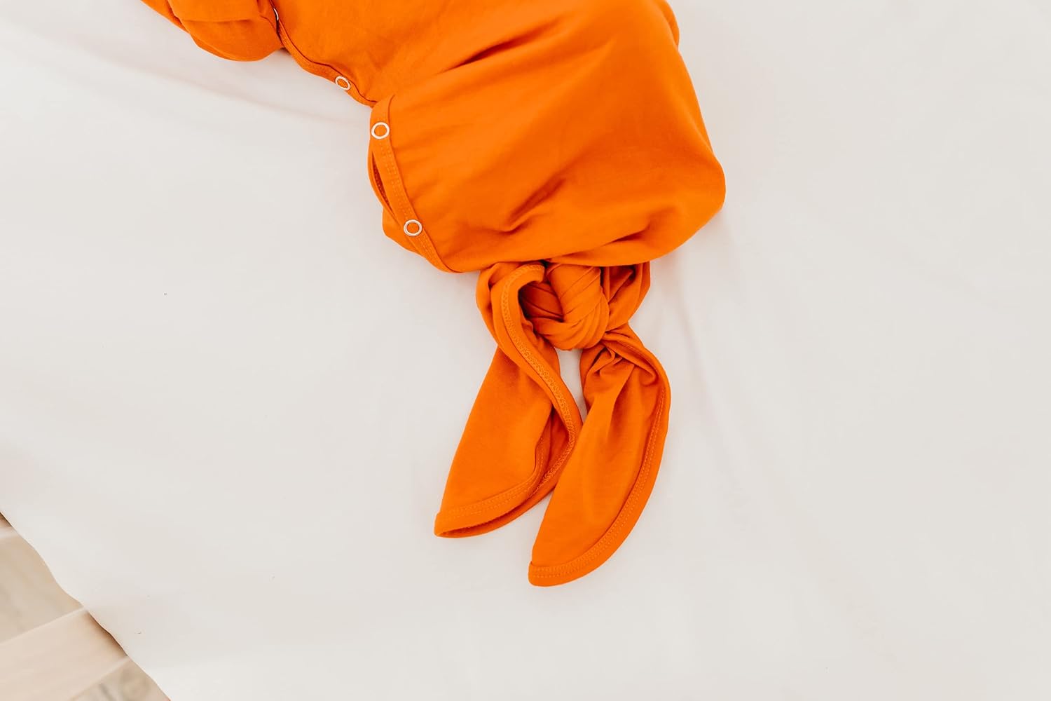 Copper Pearl Knotted Newborn Sleepers for Boys Girls