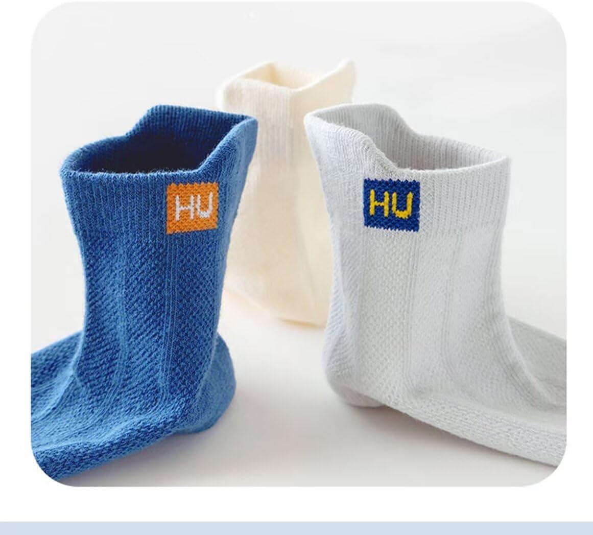 Kids Cotton Socks for Boys Girls - Ankle Socks with Fashion Design