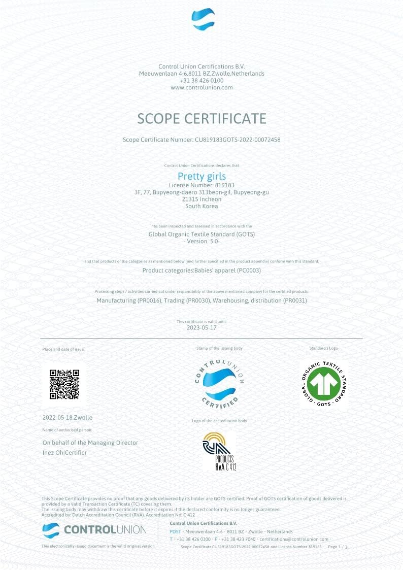 Eco-Friendly Organic Cotton Baby Jogger Pants for Newborns Toddler