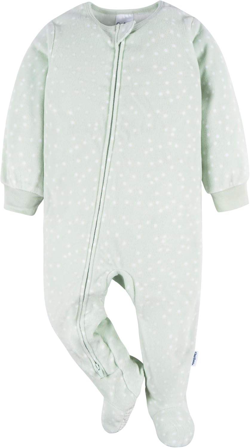 Gerber Baby Girls Flame Resistant Fleece Pajamas 3-Pack 1