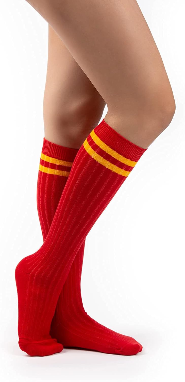 Supportive Cotton Knee Socks for Men Women