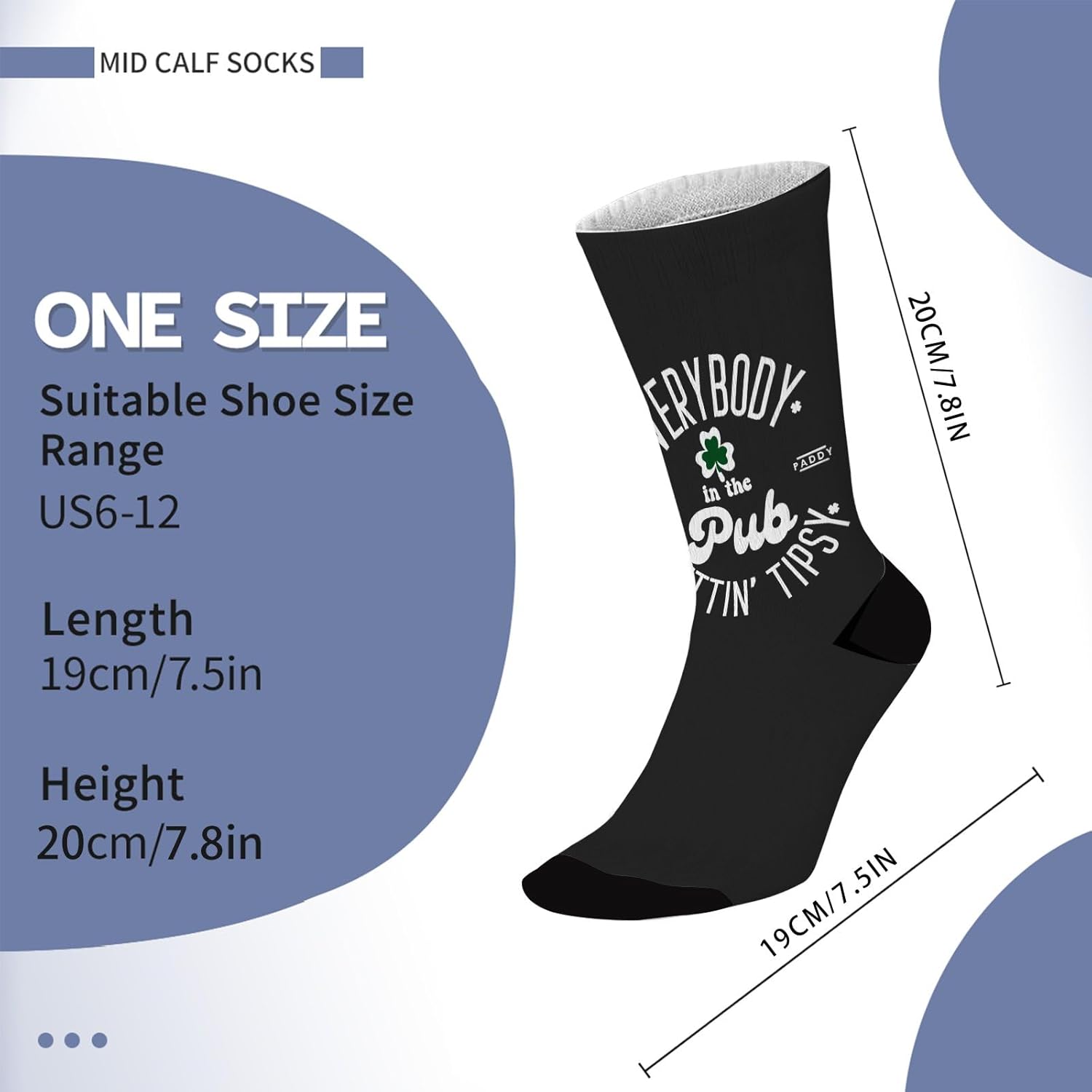 Irish Ireland Mens Duty Socks St Patricks Day February