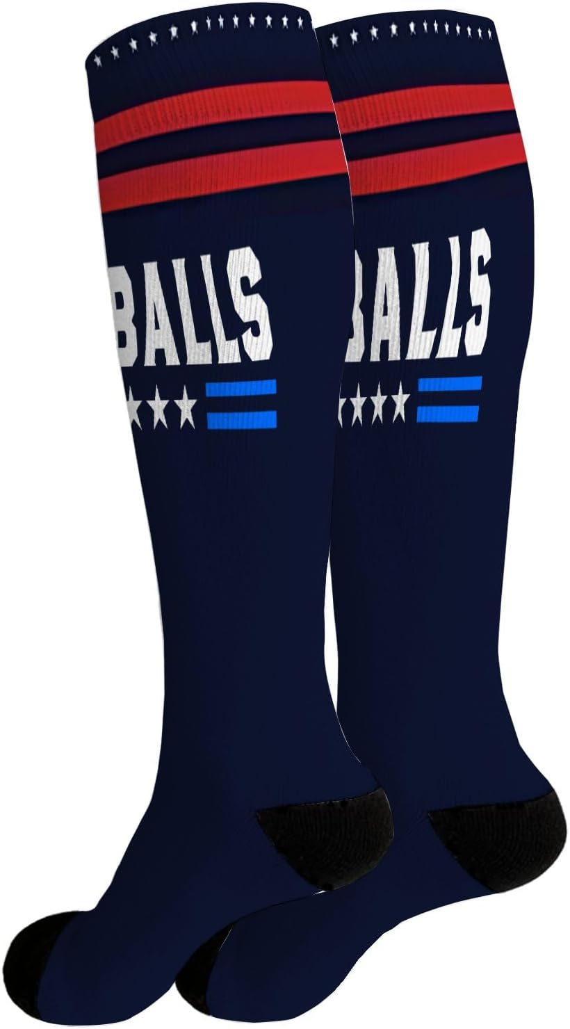 Funny Socks for Women I Voted for Big Ball Political Slogans