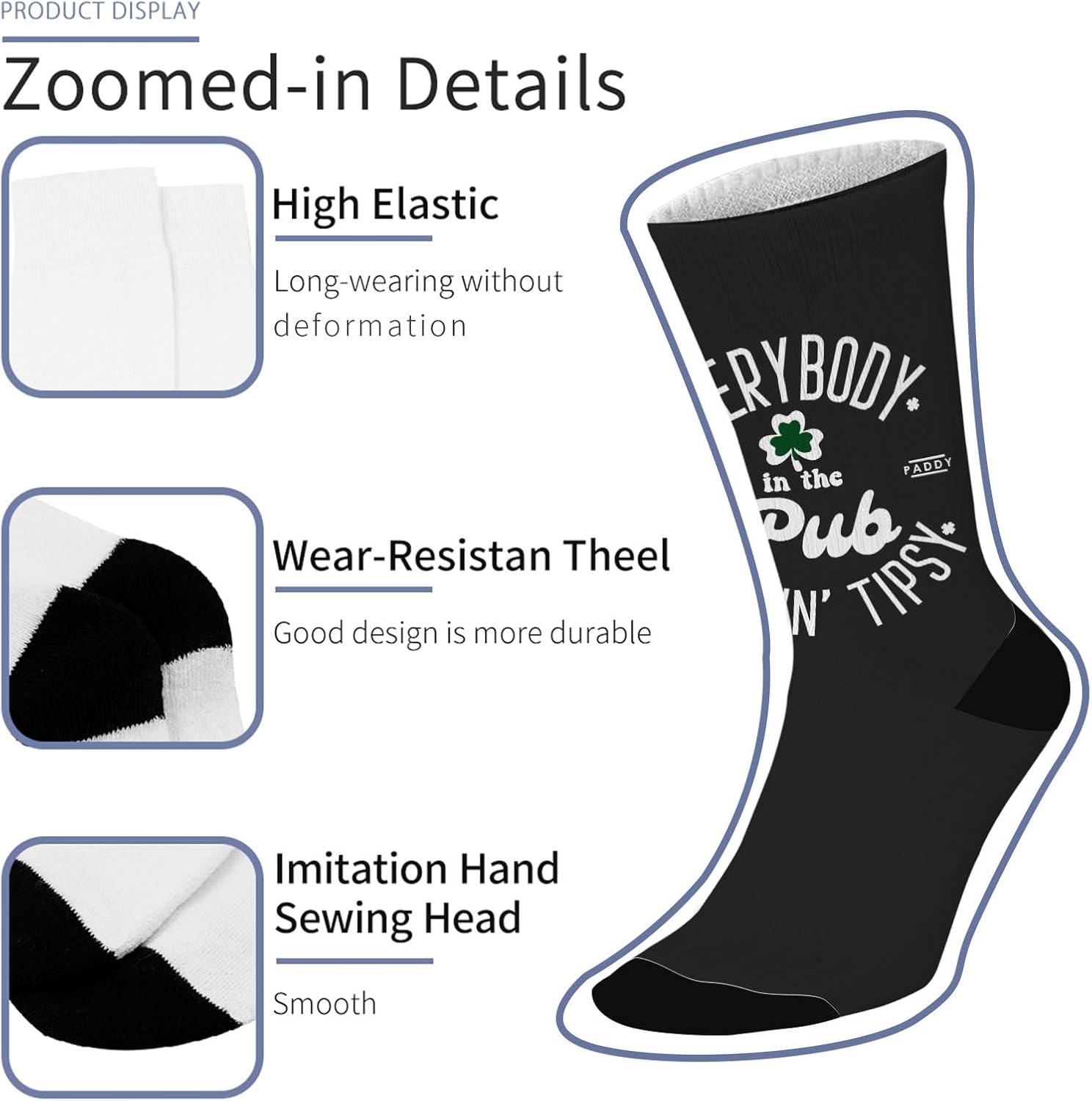Irish Ireland Mens Duty Socks St Patricks Day February