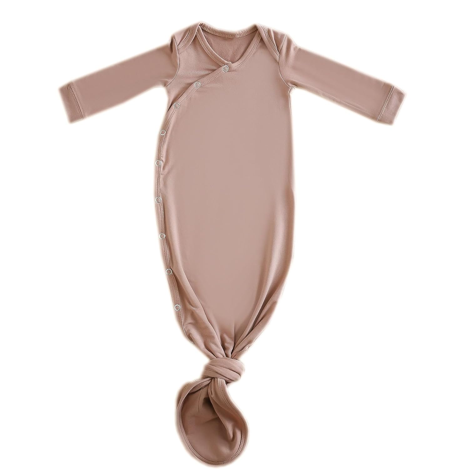 Copper Pearl Knotted Newborn Gown - Perfect Choice for Baby