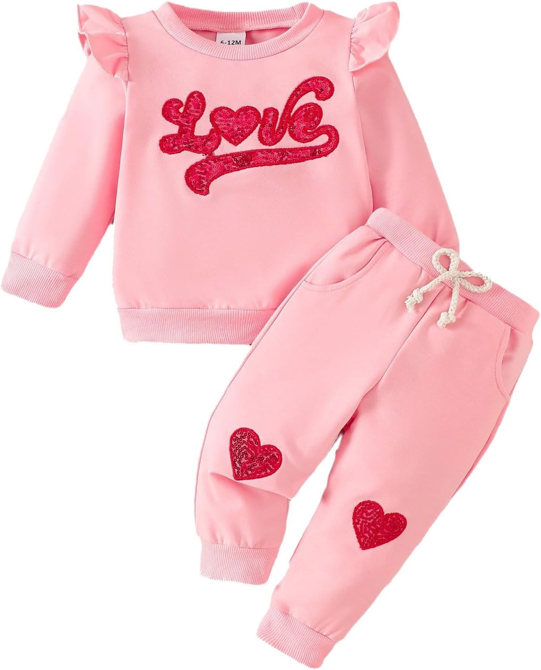 adorable fall valentines day set for baby girls