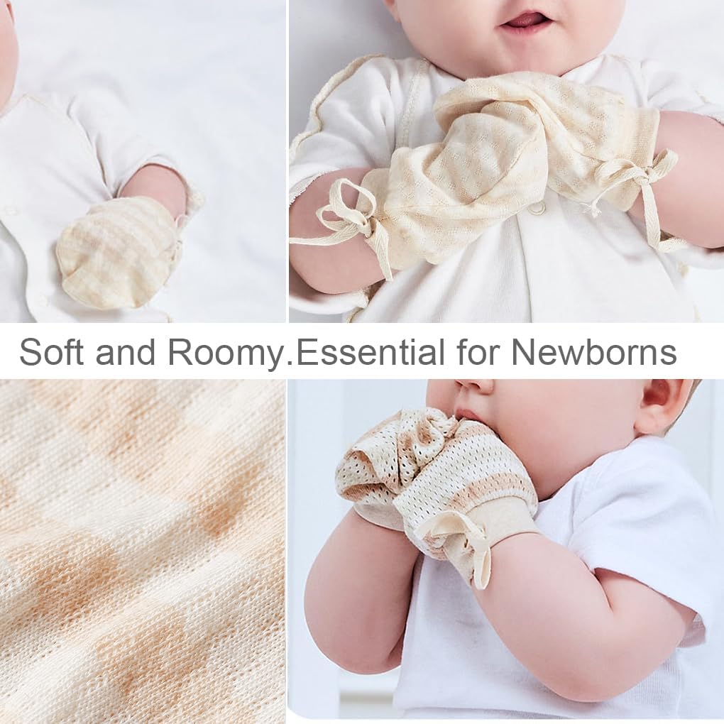 Perfect Newborn mittens organic cotton no slip 0-12 months